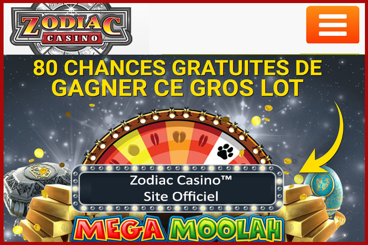 Zodiac Casino jackpots au Canada
