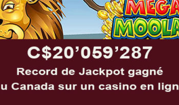 Plus gros jackpot du Canada gagné dans un casino en ligne