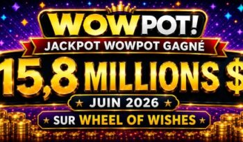 Jackpot WowPot de 15,8 Millions $ Gagné sur Wheel of Wishes en Juin 2026